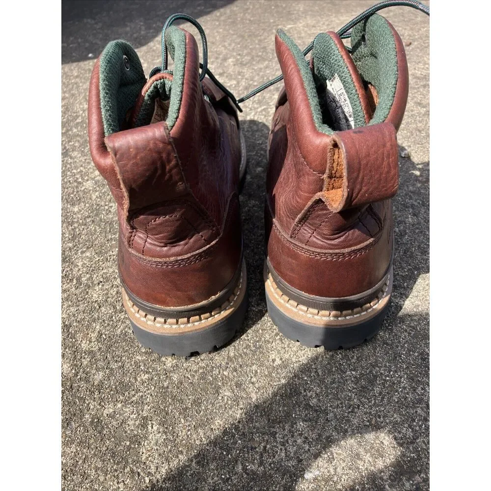 Lehigh Unisex Safety‎ Work Boots Steel Toe Brown Leather Metguard Size 15w
